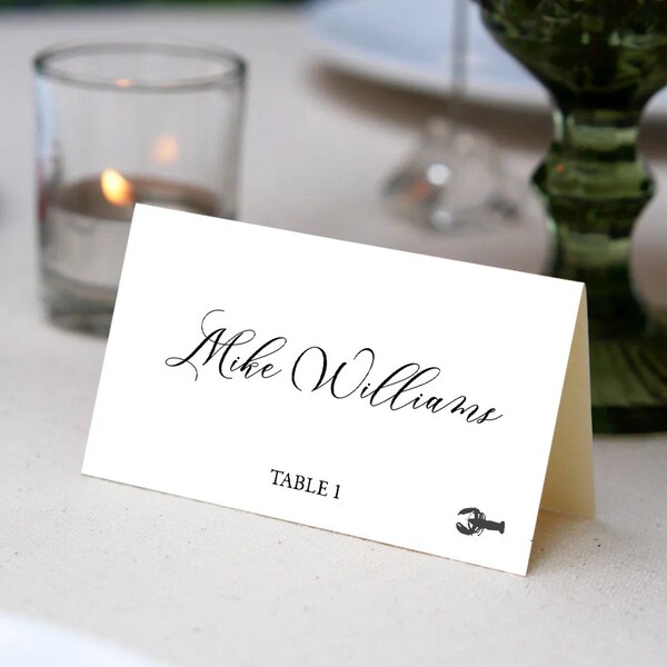 Printed Place Cards Etsy