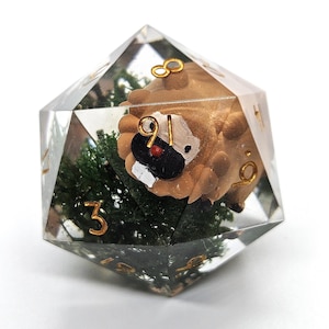 Dados Chonk d20 DND hechos a medida de Bidoof. Dados jumbo de resina con bordes afilados de 35 mm.