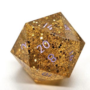 Nectar- Chonk d20 dnd dice- Sharp edged resin jumbo dice- 35mm