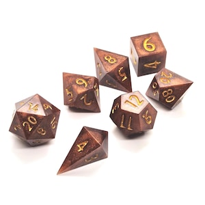 Barkskin- 7pcs Resin Dnd Dice Set- Sharp Edged Polyhedral Dice