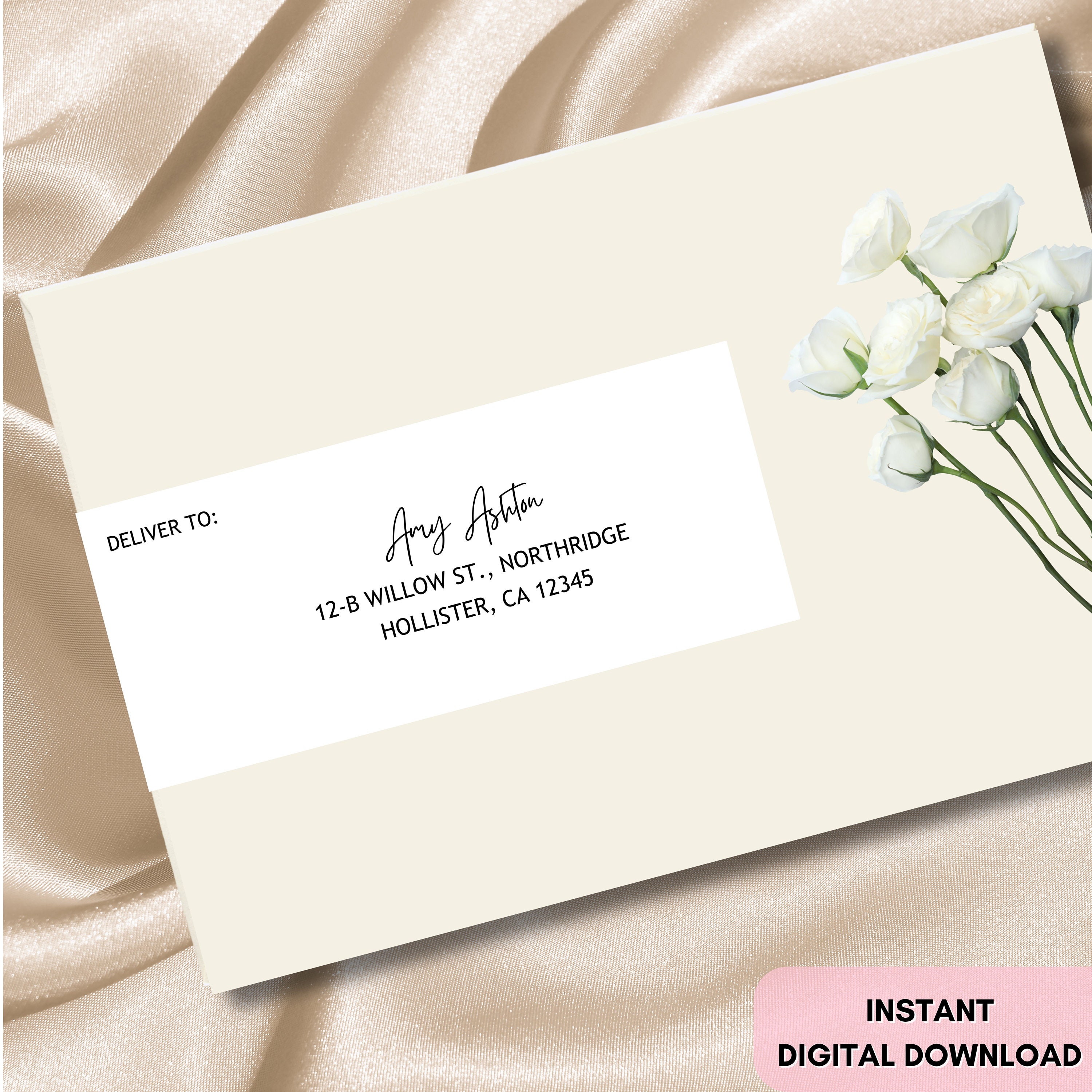Mailing Labels, Editable Canva Template, Minimalist Printable ...