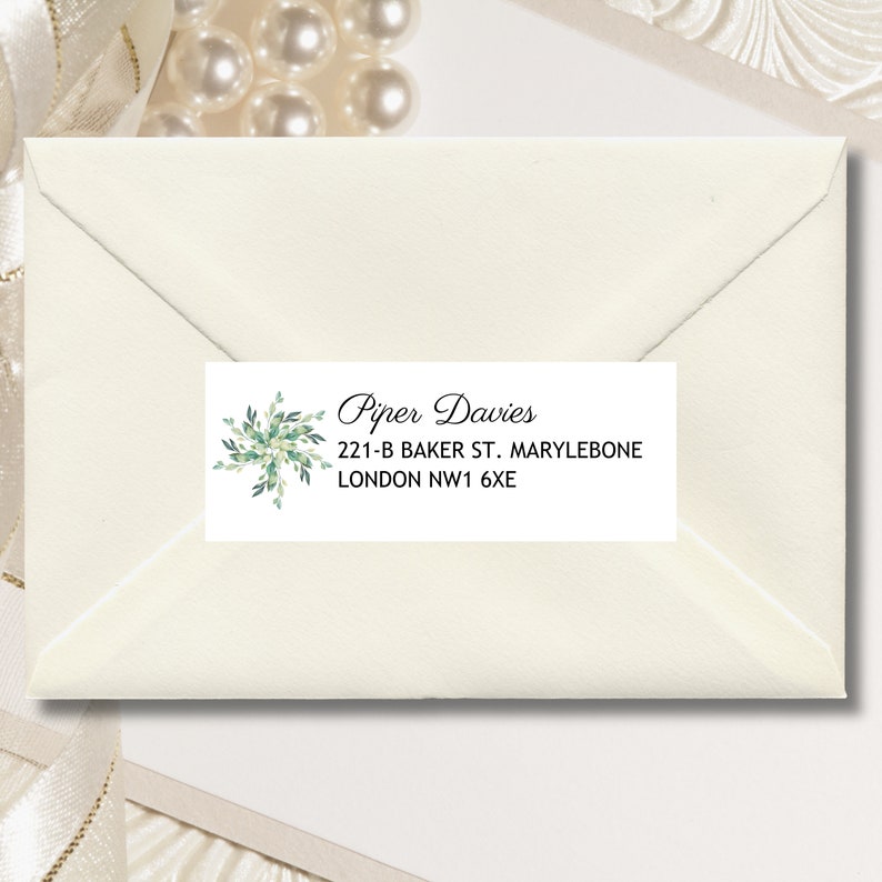Editable Address and Return Label Canva Template, Compatible With Avery Address Labels, Modern