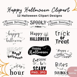 Happy Halloween-sjabloonbundel, png-, jpg-bestanden, Happy Halloween-afbeeldingen en clipartontwerpen voor persoonlijk en commercieel gebruik