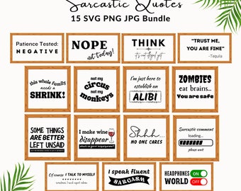 Sarcastic SVG Bundle, Sarcasm and Funny SVG Quotes, Sublimation Designs, Cricut SVG Files, Sarcastic sayings, Personal and commercial use