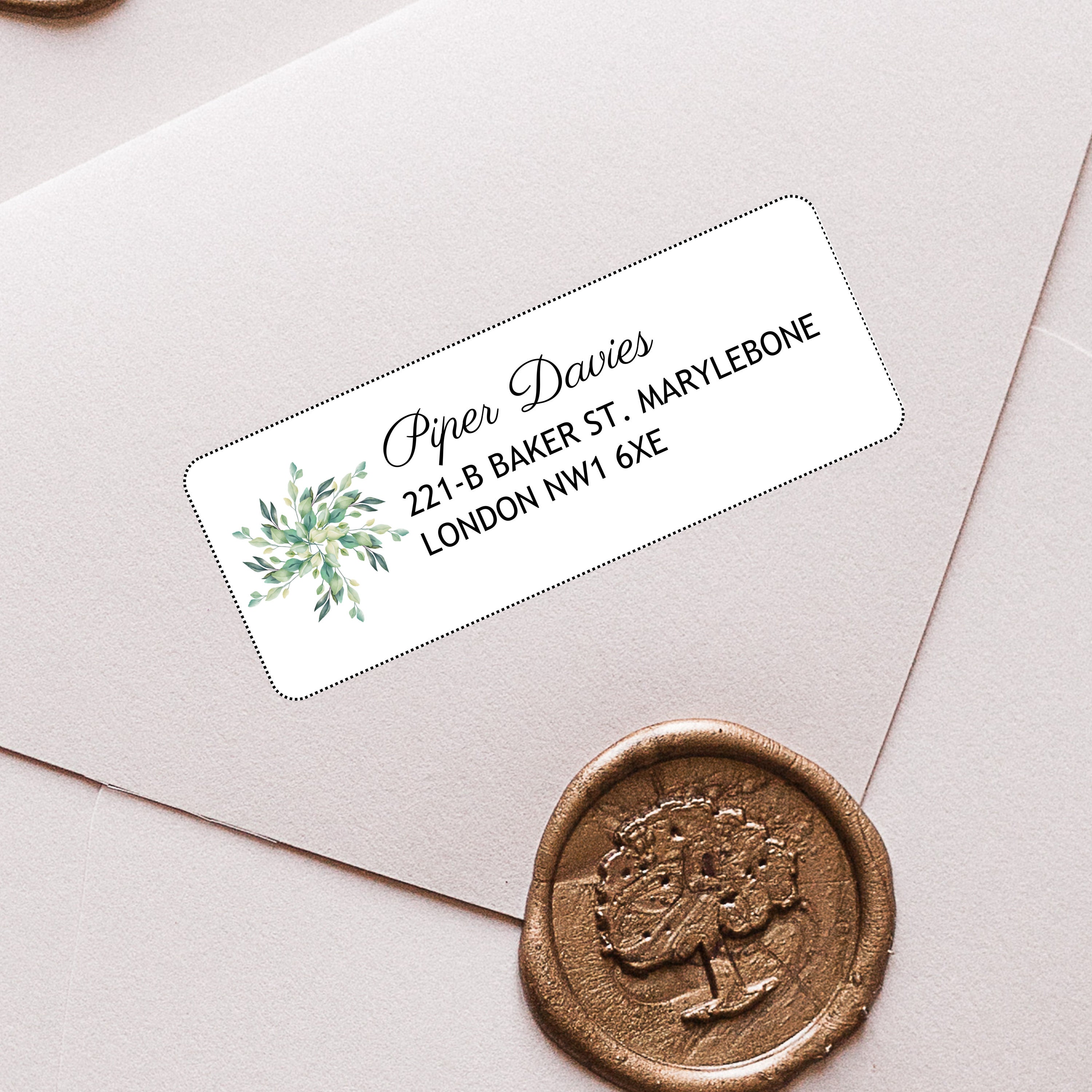 Editable Address and Return Label Canva Template, Compatible With Avery Address Labels, Modern
