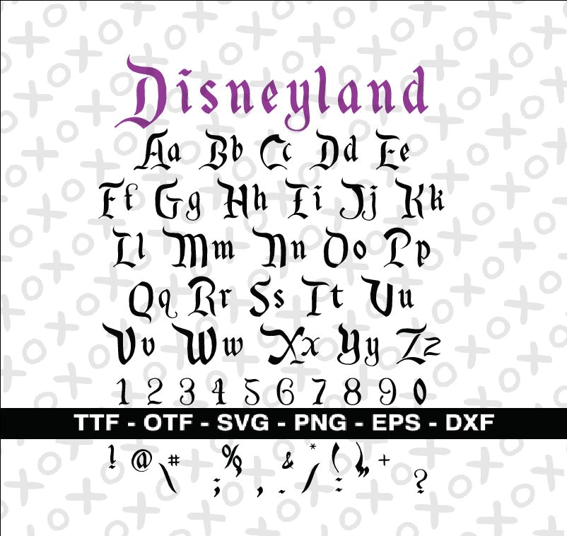 Disneyland Font Svg Ttf Png Alphabet Letter Download Now Etsy
