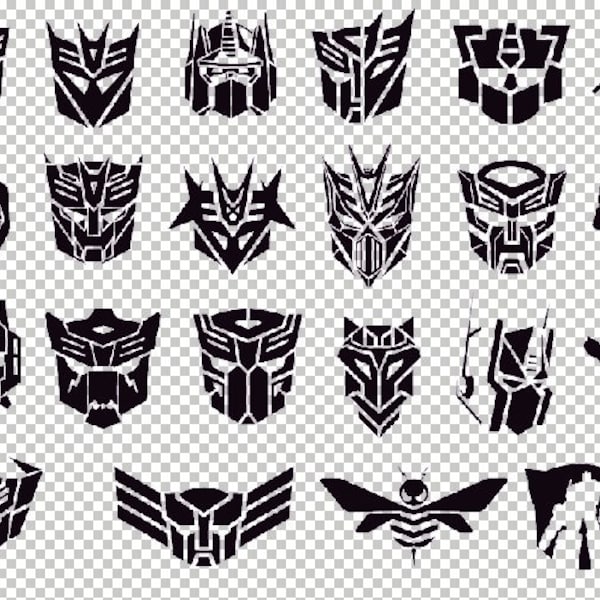 Transformers Logo geschichtete SVG, Cricut, Silhouette Datei, geschnittene Dateien, geschichtete digitale Vektor Datei, digitaler Download, Dekor, Aufkleber