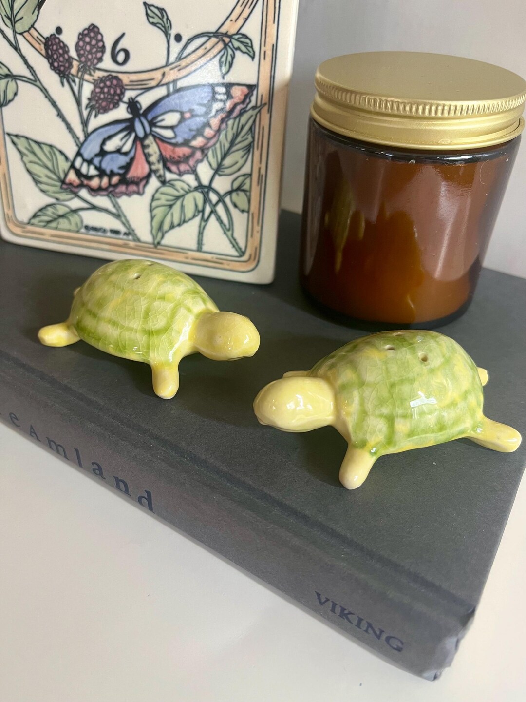 Ceramic Turtle Salt and Pepper Shakers - Etsy