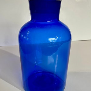 Cobalt Blue Apothecary Jar with Glass Lid