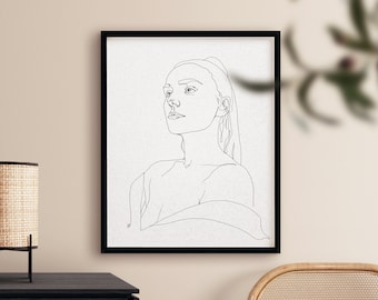 Woman Line Art Print, Female Figure Line Art Set, Naked Woman Wall Art Print Set | Abstract Woman Wall Art | Minimal Woman Art | DIGITAL