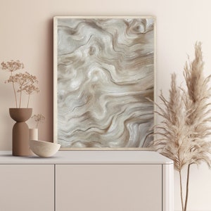 Tree Bark Wall Art Print | Beige and White Art | Modern Neutral Printable | Nature Printable | Modern Art | Minimalist | Nordic Décor