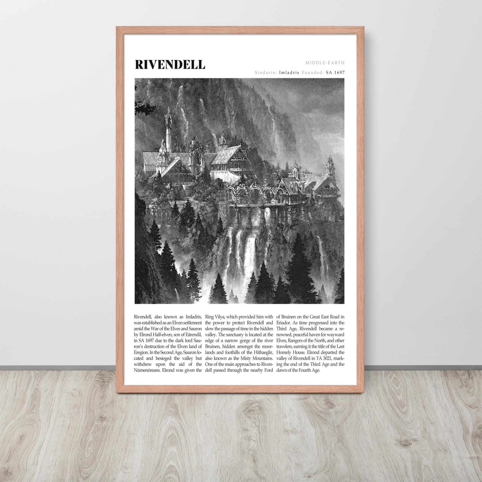 Lord of the Rings Rivendell Poster | Physical LOTR Art Print | Modern ...
