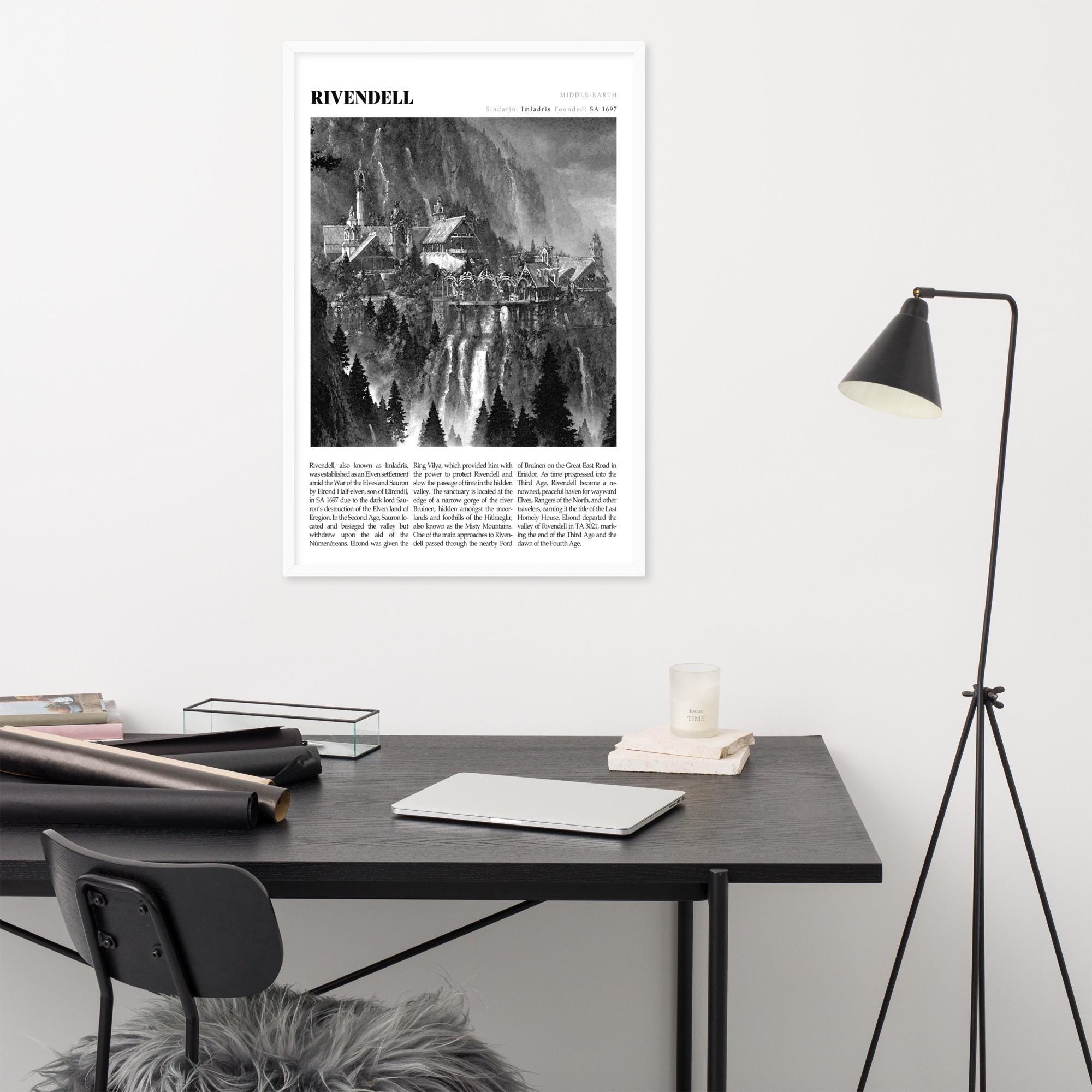 Lord of the Rings Rivendell Poster | Physical LOTR Art Print | Modern ...