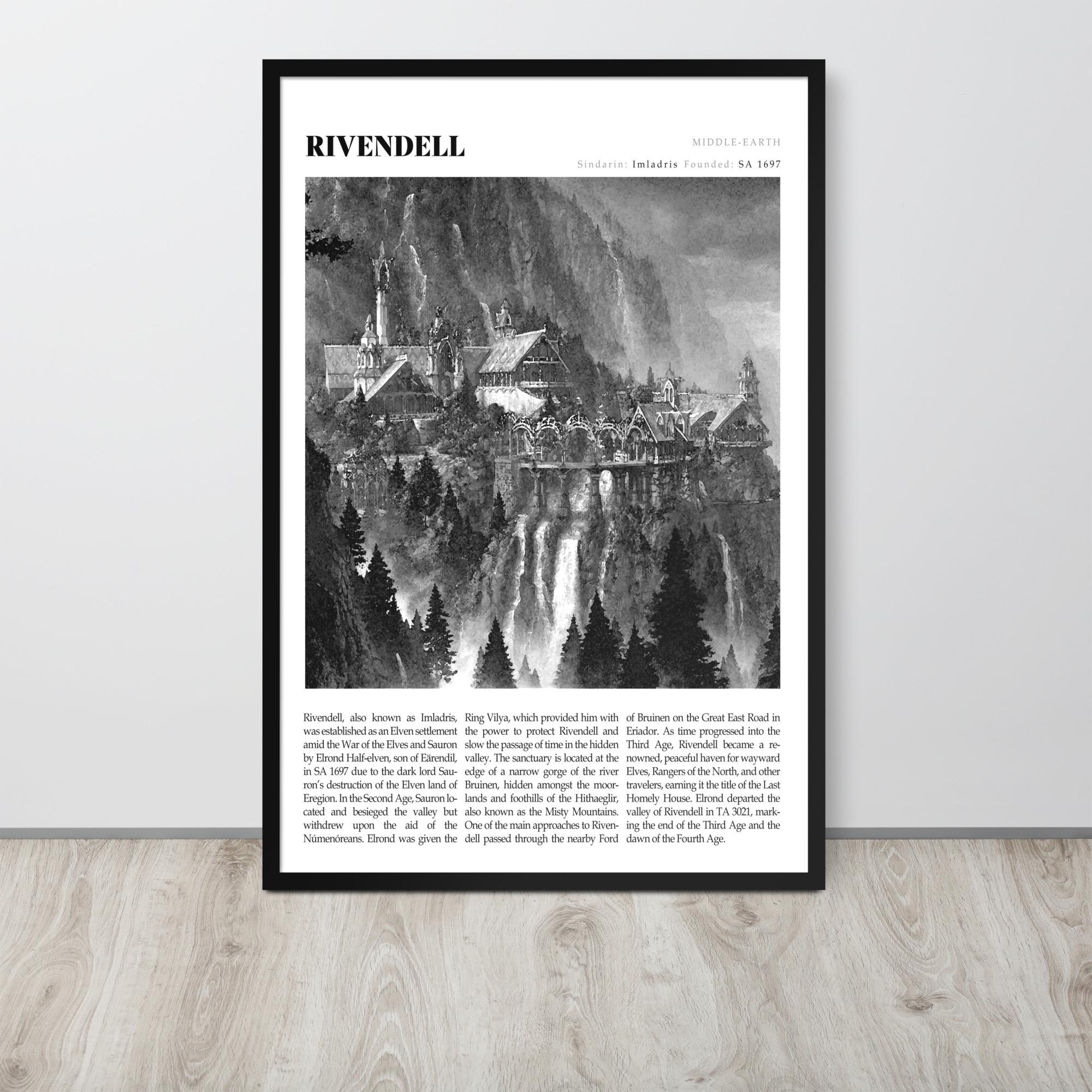 Lord of the Rings Rivendell Poster | Physical LOTR Art Print | Modern ...