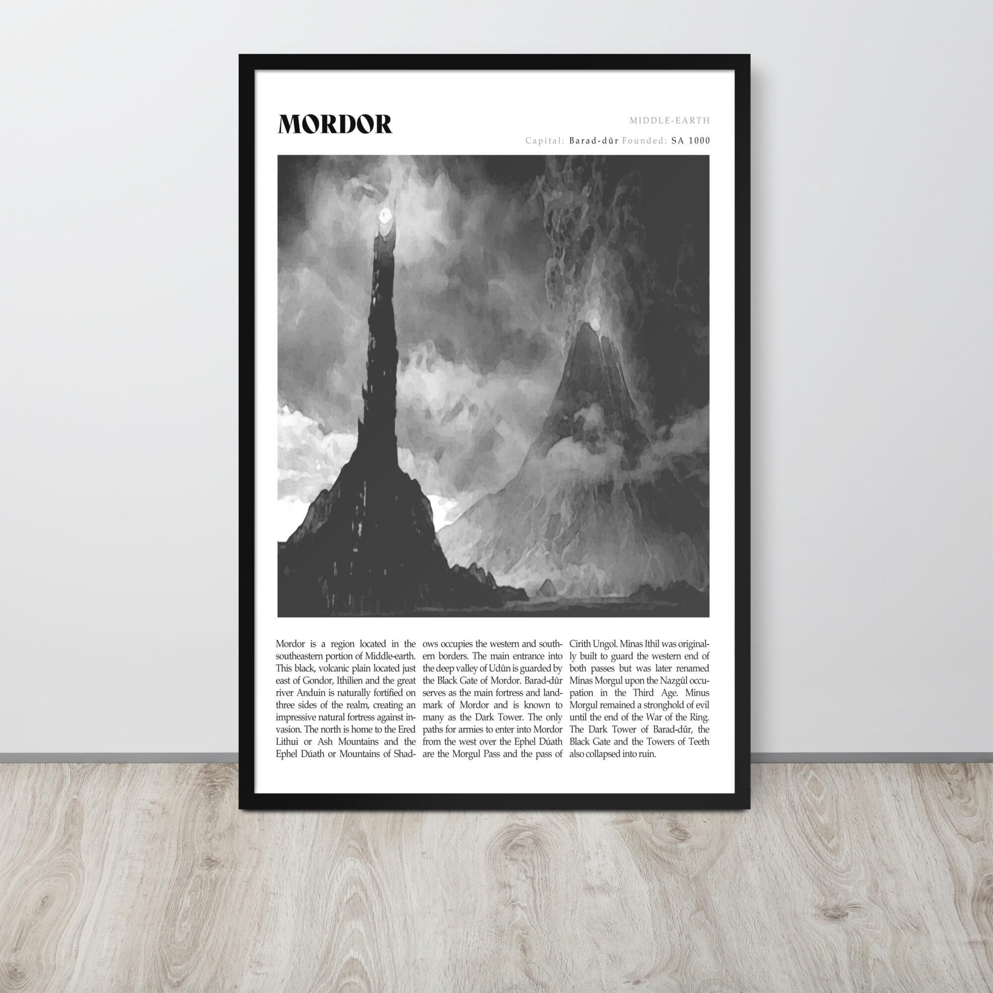 Lord of the Rings Mordor Poster | Physical LOTR Art Print | Modern LOTR ...