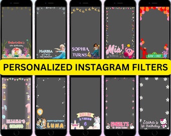 Kids Birthday Instagram/FB effect, Personalized IG effects, Wedding, bachelorette, filtros para fb IG, Efectos personalizados, custom event