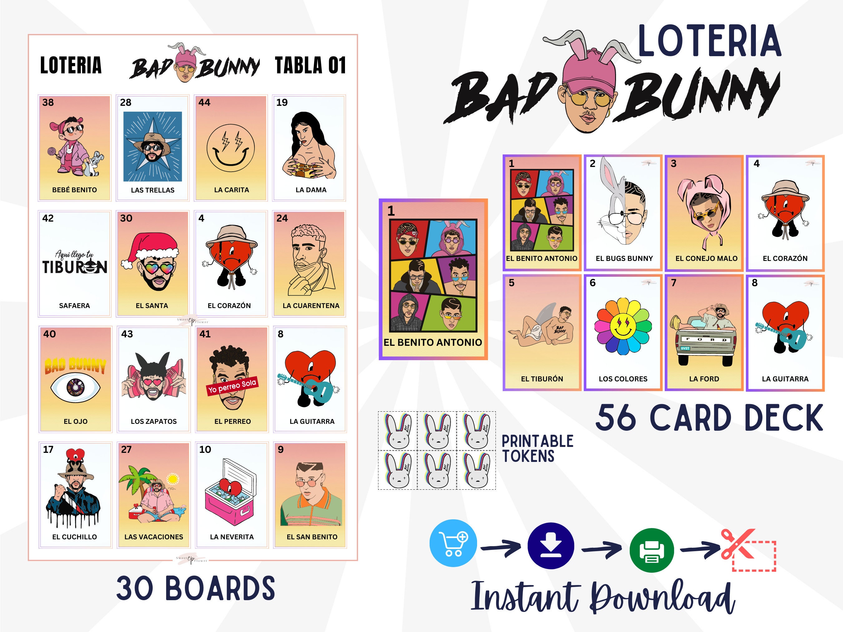 LOTERIA Bad Bunny Loteria, Un Verano Sin Ti, Safaera, Yo Perreo Sola