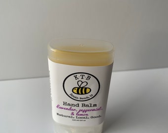 Hand Balm All Natural Beeswax Hand Salve / Solid Lotion Stick / Dry Hands Balm