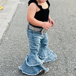 Little girl bell bottom jeans store