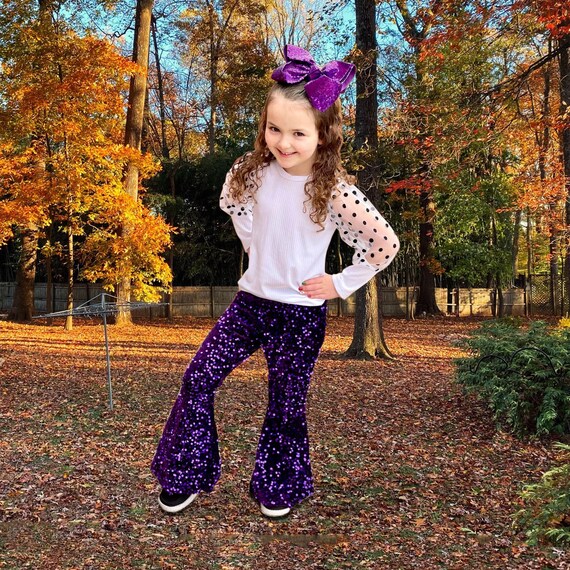 Purple sparkle pants 2025