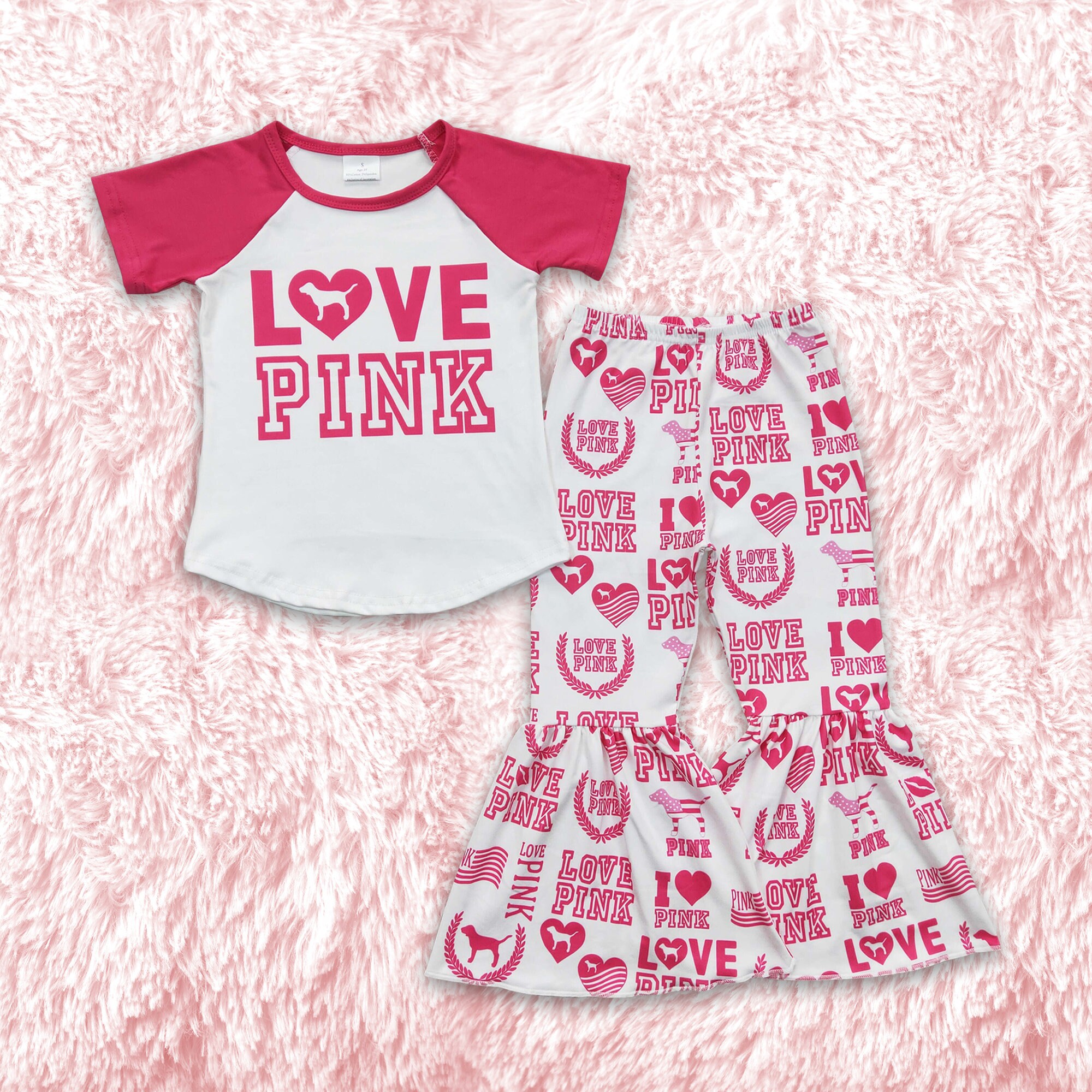 Baby Boy Girl Clothes OutfitsCottonPrinted TopCasual2PC Set 4t Designer  Clothes (Pink, 2-3 Years)