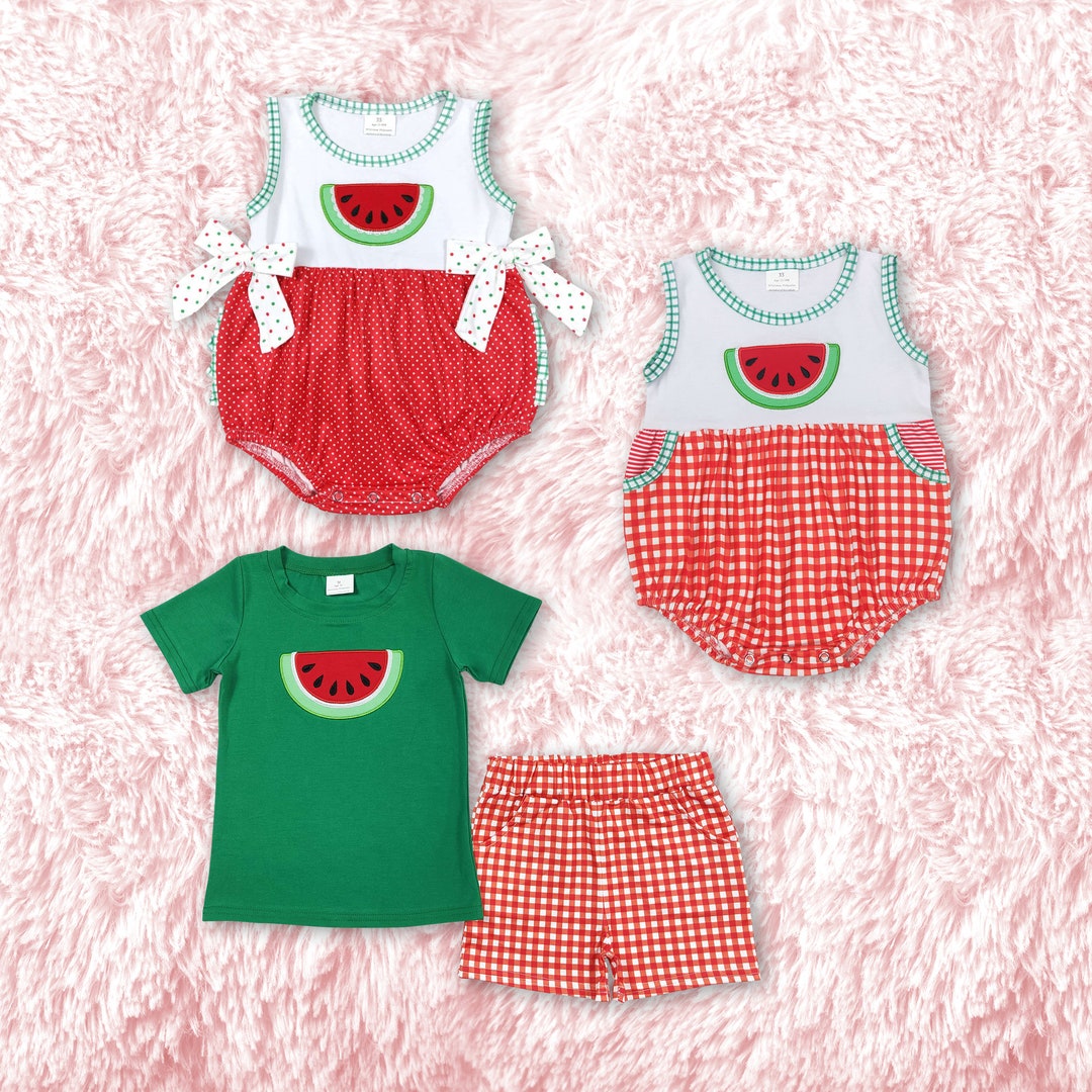 Sister Brother Watermelon Matching Clothes,boy Watermelon Outfit,girl