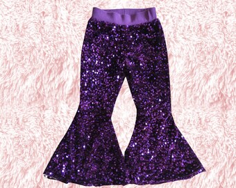 Sample Sequin Purple, Yellow, Green Mardi Gras Mask Denim Pant main image 1