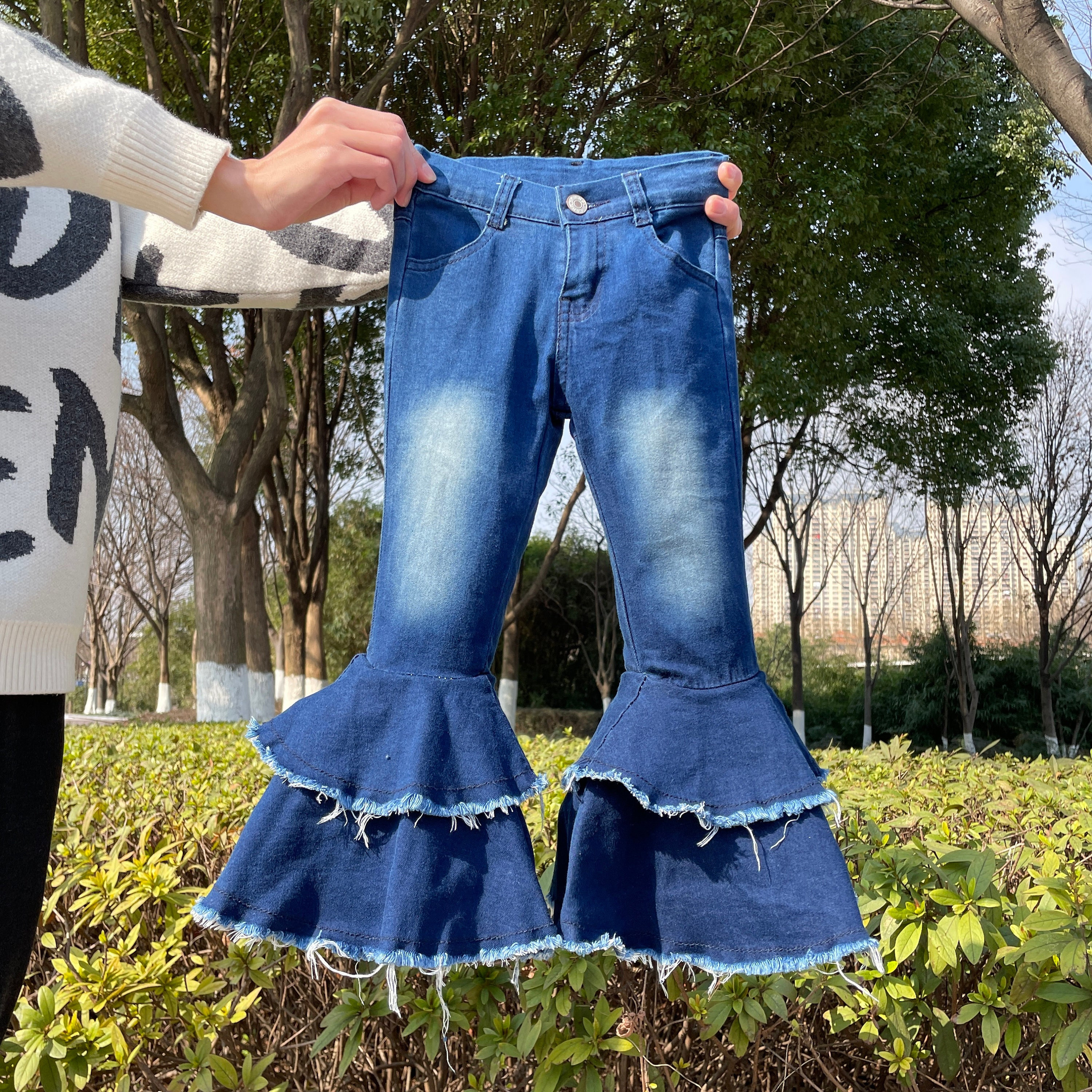 Toddler Girl Jeans,girl Bell Bottom Jeans,toddler Jeans for Girls