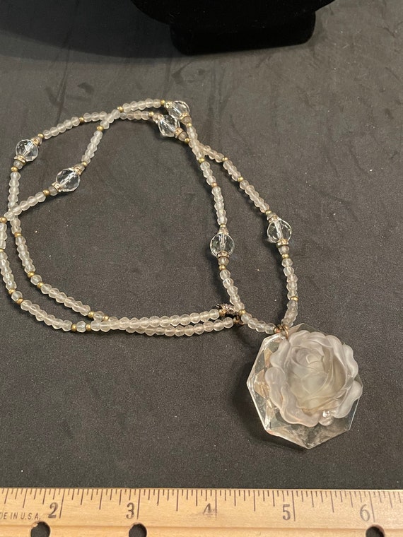 Vintage rose necklace - image 6