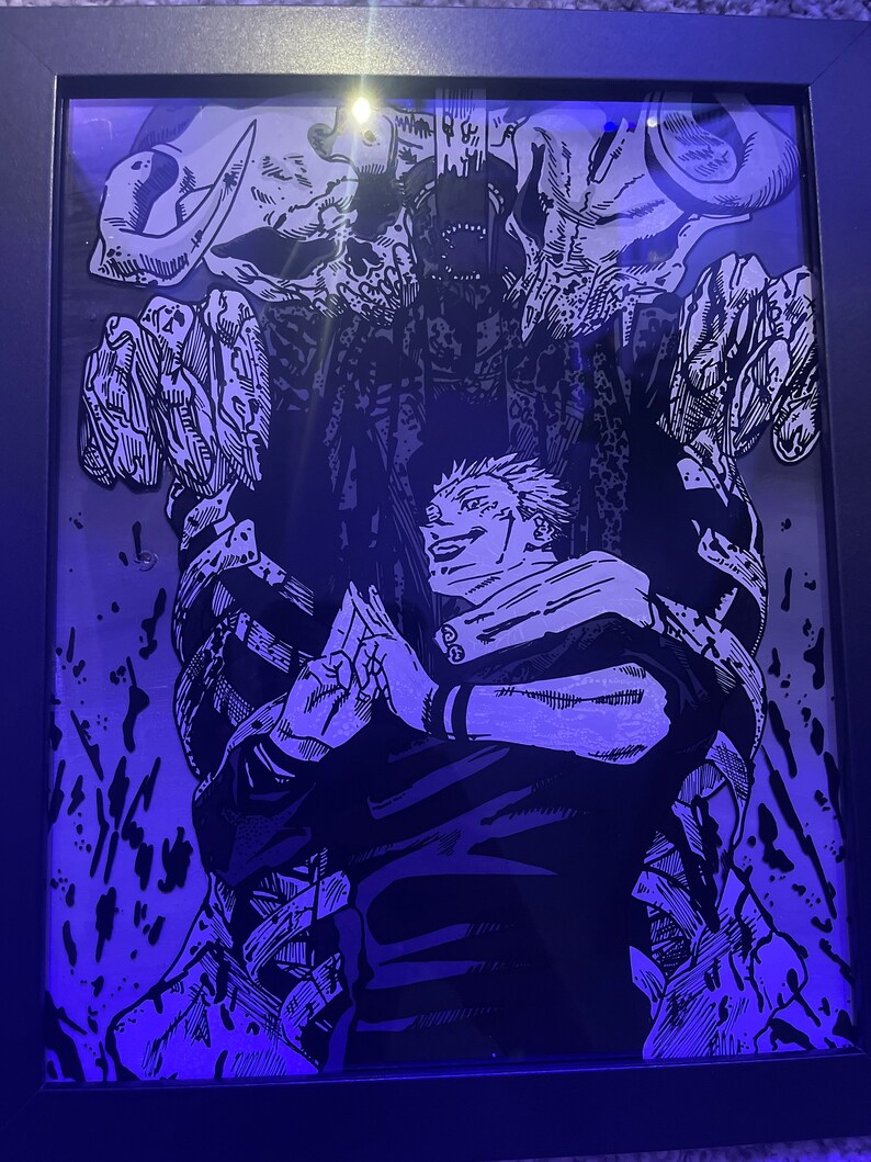 Sukuna Glass Painting Jujutsu Kaisen Etsy