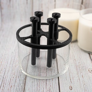 Custom-Sized Precision QUADRUPLE Wick Centering Tool for Candle Vessels: Ensure Perfectly Positioned Wicks Every Time
