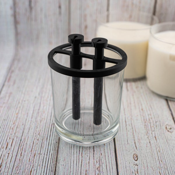 Custom-Sized Precision DUAL Wick Centering Tool for Candle Vessels: Ensure Perfectly Positioned Wicks Every Time