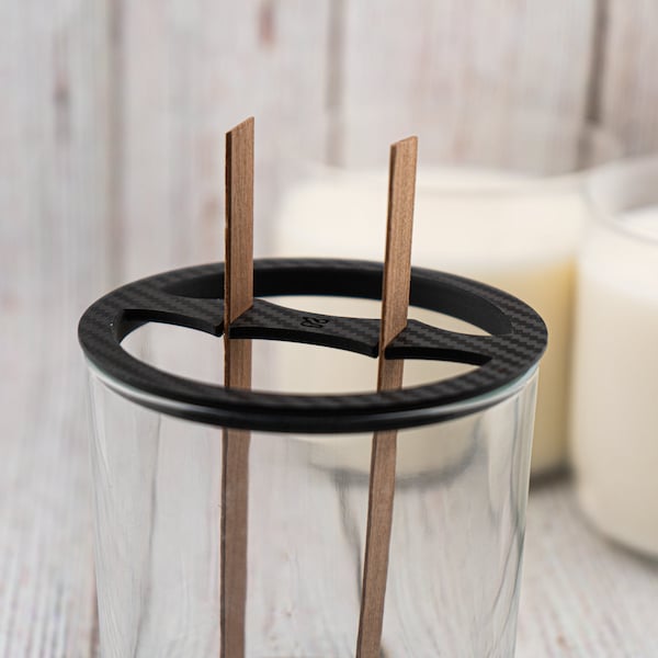Wick Holder for DUAL WOOD Wick Candle Making - Custom-sized for your Double Wick Vessel
