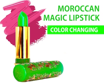 Moroccan Magic Lipstick (24h) color changing to pink, Akkar 24 hours, traditional Moroccan lip balm