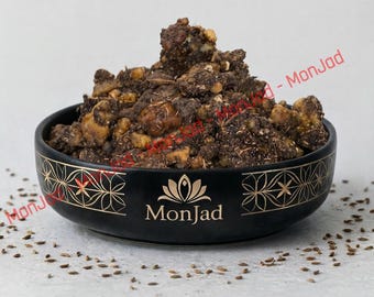 Fassoukh Negro Crudo, Incienso de Resina Potente para la Protección Contra Energías Negativas, fashour de gálbano negro, فاسوخ مغربي أسود