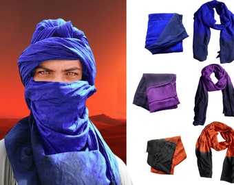 Foulard chéche touareg : l'artisanat traditionnel marocain à votre portée | Écharpe, turban, couverture légère multiples usages du chéche