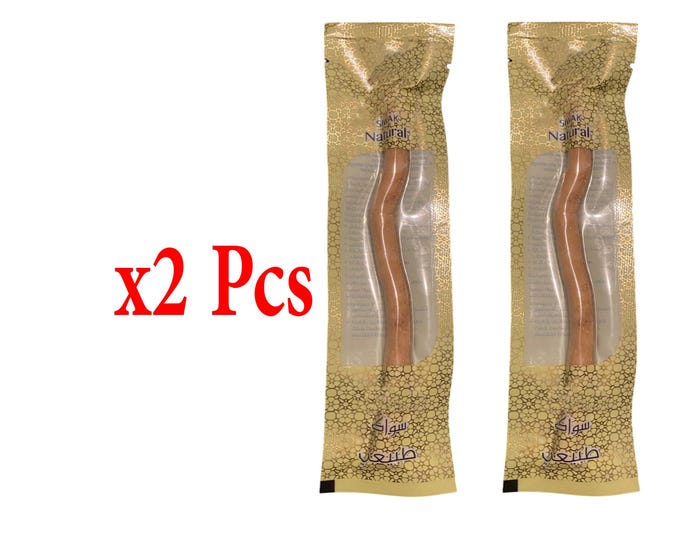 2 Sticks of Siwak (Miswak) x2 - 100% natural toothbrush - Sunna stick - Aoud Arak - عود أرآك - مسواك - سواك