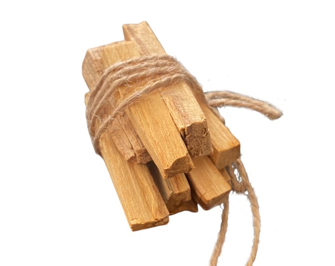 Palo Santo Sacred Wood Sticks, Sustainably Harvested and Hand Carved, Incense for Smudging, Purification, Meditation.