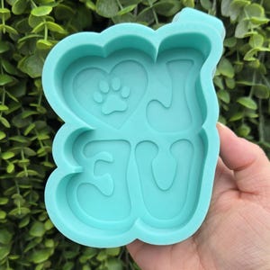 Love Pawprint Silicone Freshie Mold: Aroma Bead Craft Mold