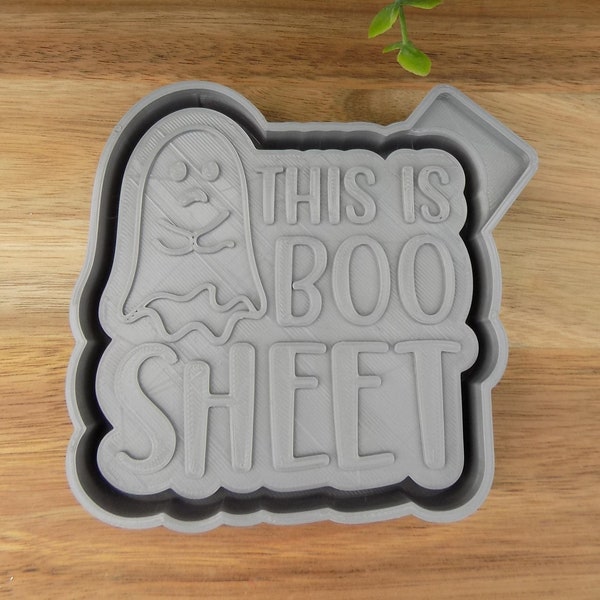 This Is Boo Sheet Freshie Mold Housing | Funny 3D-Printed Mold Maker | DIY Handmade Ghost Freshies | Cute & Comedic Halloween Decor Maker