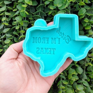 Texas Themed Car Freshie Mold | Funny Texas Accessories Maker | Texas-Shaped Craft Mold for Soaps & More | Texas Lovers Gift