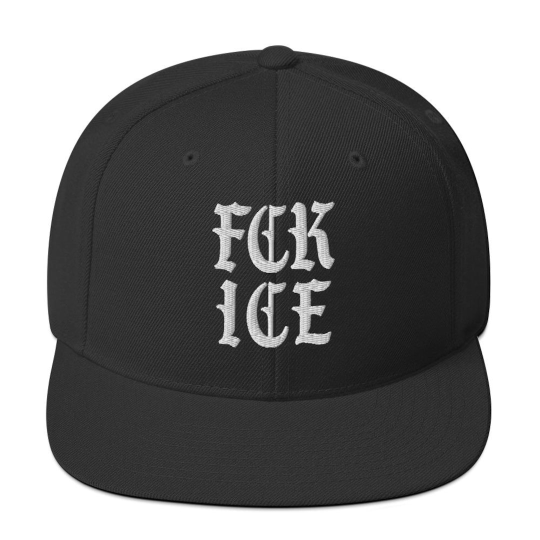 FCK ICE Embroidered Snapback Hat - Protest Activist Cap - Etsy