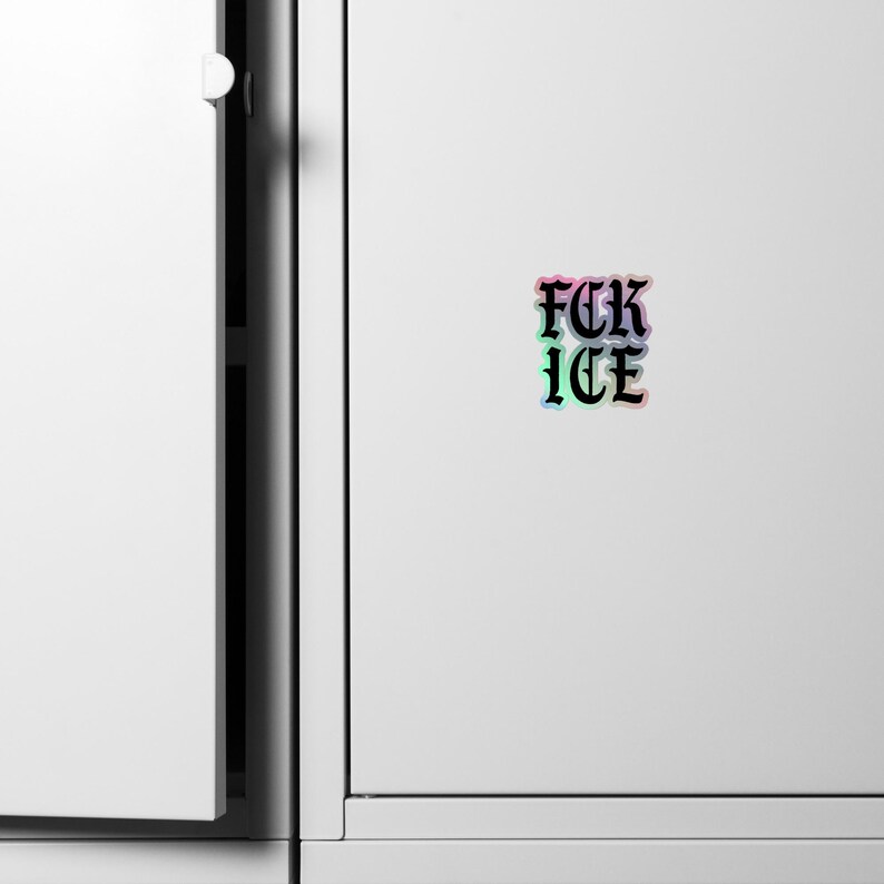 Pegatina holográfica FCK ICE: Calcomanía de protesta latina imagen 6