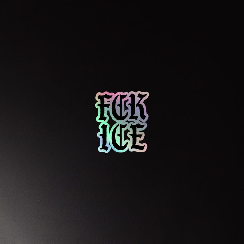 Pegatina holográfica FCK ICE: Calcomanía de protesta latina imagen 5