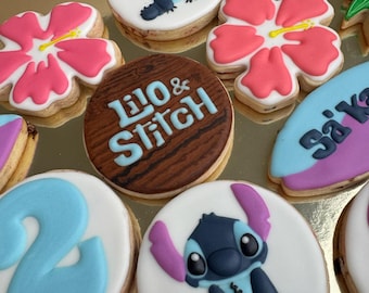 Galletas de cumpleaños de Lilo & Stitch / Personajes / Sabores: vainilla, fresa, arándano y limón