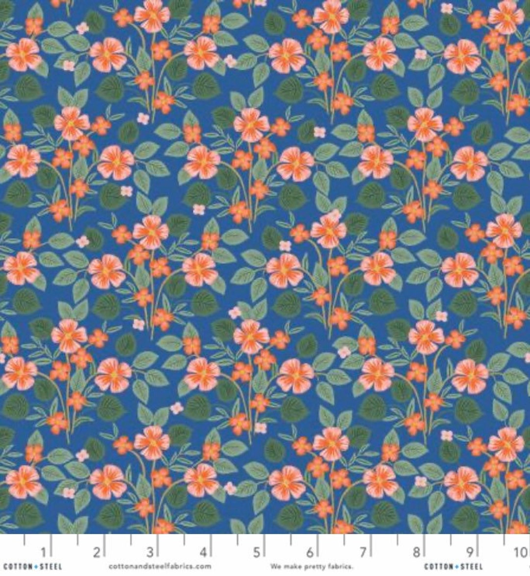 Bramble Briar Navy Fabric Cotton and Steel Fabric Rifle Etsy
