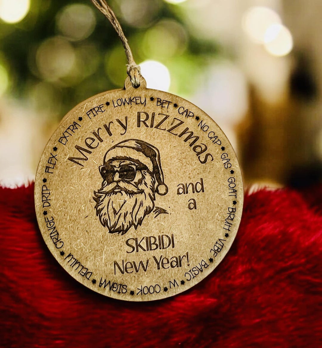 Merry Rizzmas & Happy Skibidi New Year Ornament – Digital File - SVG ...