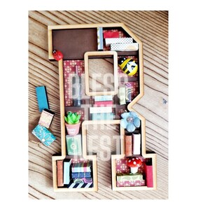 Miniature Letter Bookshelf, Mini Bookcase, Mini Letter 