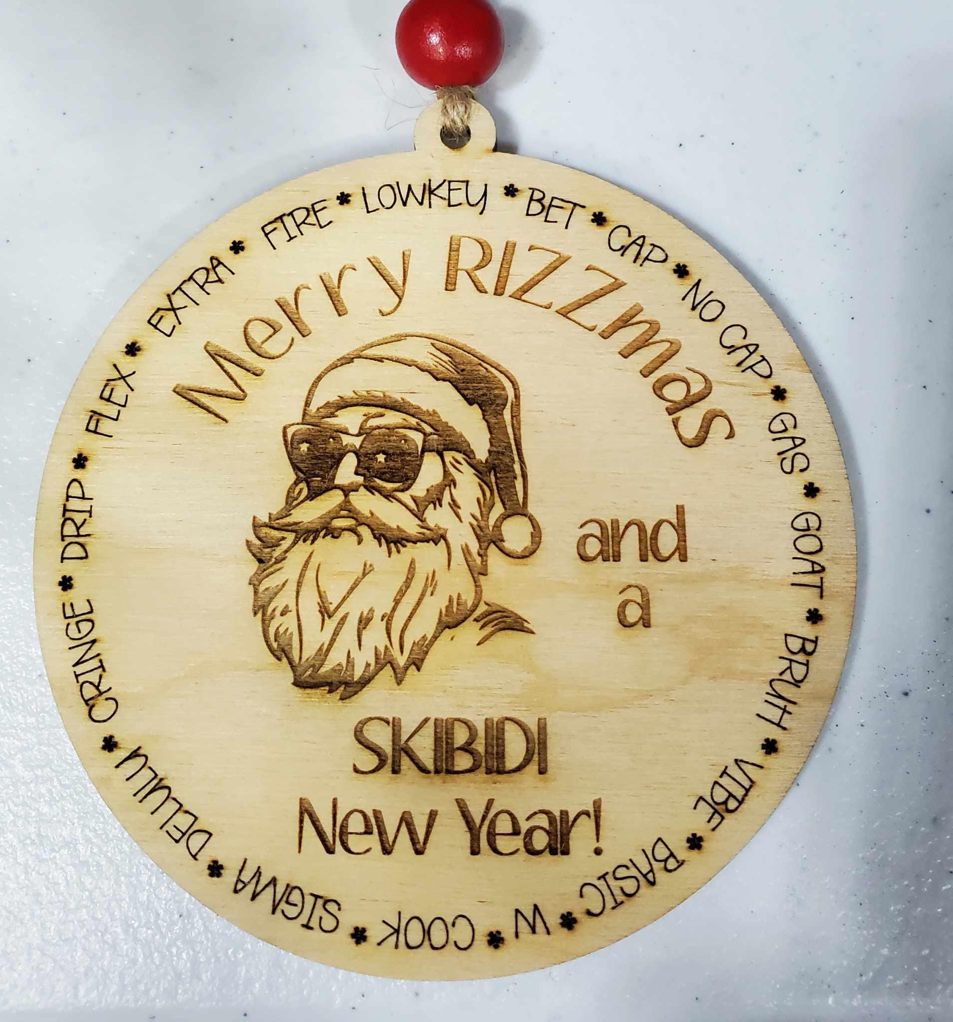 Merry Rizzmas & Happy Skibidi New Year Ornament – Digital File - SVG ...