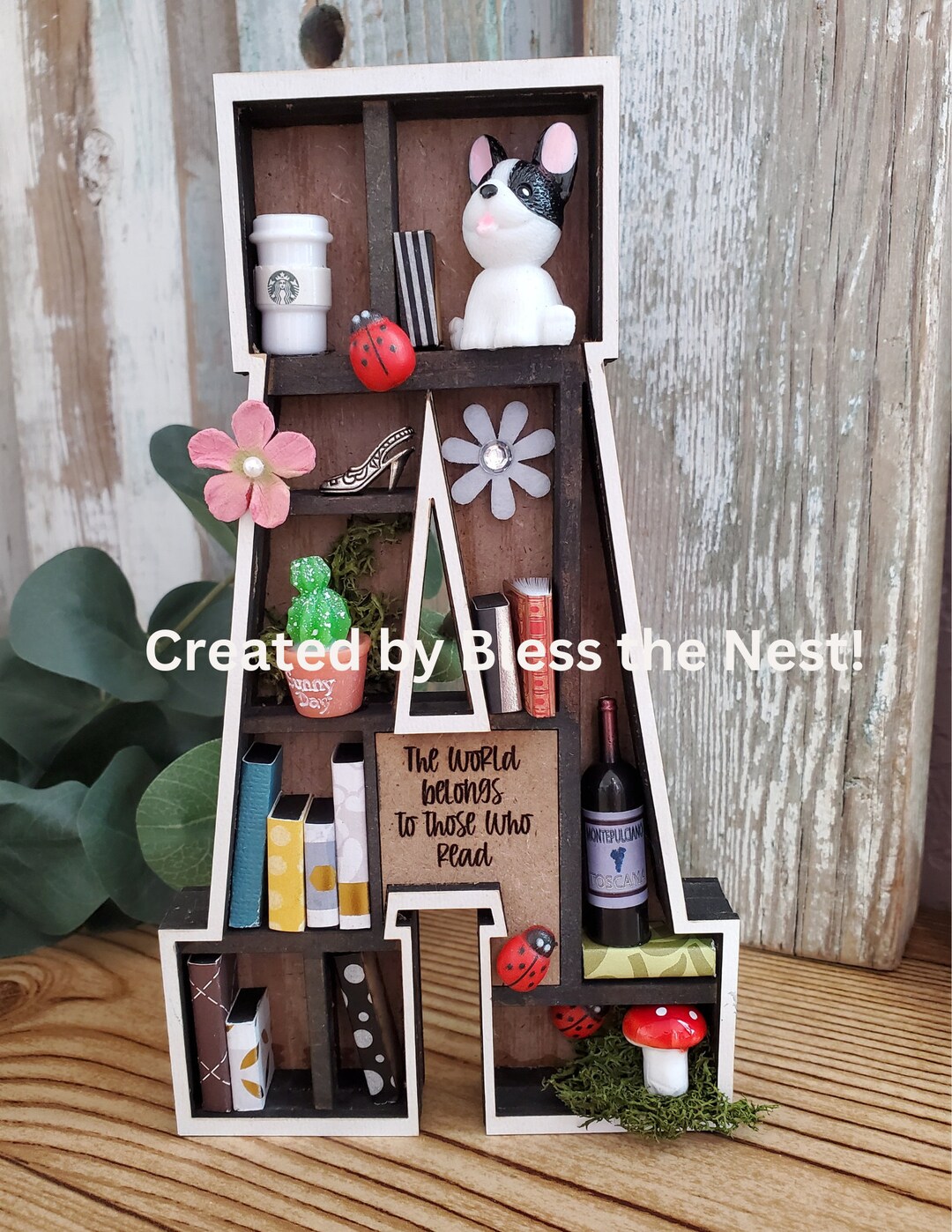 Miniature Alphabet Bookshelf Letter a ONLY Etsy